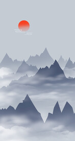 高清分层山水背景