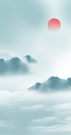 高清分层山水背景 