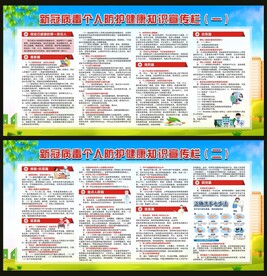 新冠病毒个人防护宣传栏