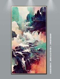 现代中国风水墨抽象艺术装饰画