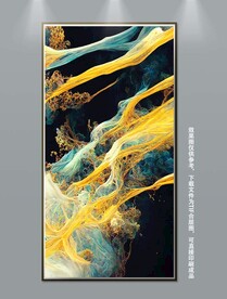 中国风立体抽象艺术玄关装饰画