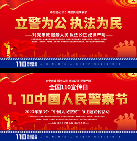 全国110宣传日展板