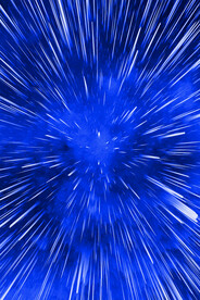 蓝色星空极光海报