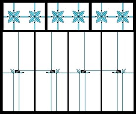高清分层透明底推拉门打印图