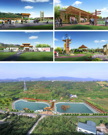 美丽乡村效果图PSD