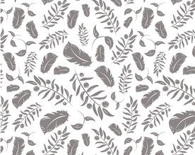 手绘四方连续植物花型