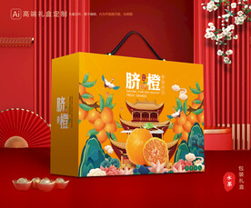 橙子包装 脐橙礼盒