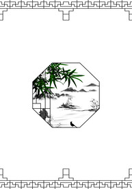 高清分层透明底推拉门打印图