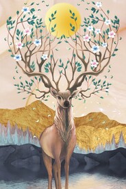 金山发财鹿玄关