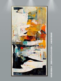 现代抽象立体玄关装饰画