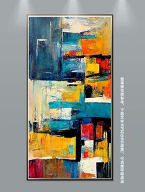 现代抽象立体玄关装饰画