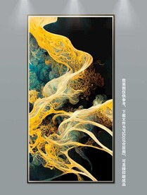 抽象艺术玄关装饰画