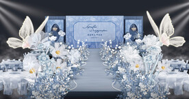 蓝色婚礼仪式区