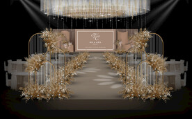 咖色婚礼仪式区