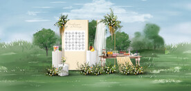 户外婚礼甜品区