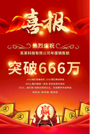 销售喜报海报