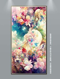 梦幻唯美玄关装饰画