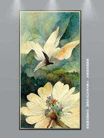 现代唯美玄关装饰画