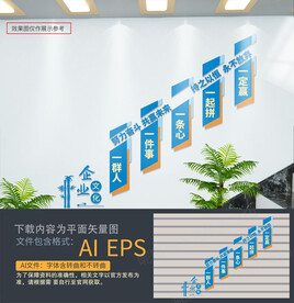 公司楼梯文化墙