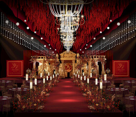 红金色婚礼仪式区