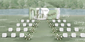 户外婚礼仪式区