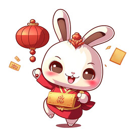 新年卡通兔子图片
