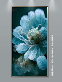 抽象立体花朵玄关装饰画