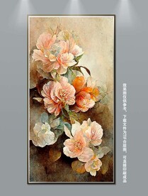 北欧立体花卉玄关装饰画