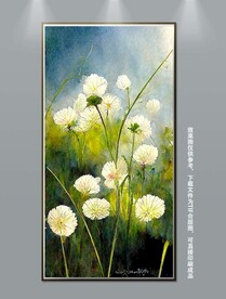 清新花卉玄关装饰画