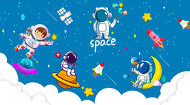 儿童房星空宇航员