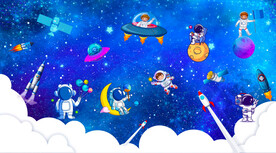 卡通儿童房宇航员