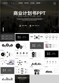 黑色创业融资商业计划书PPT