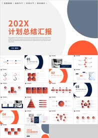 橙色商务计划总结汇报PPT