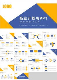 蓝橙色通用项目商业计划书PPT
