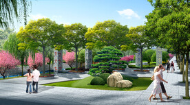 滨河游园效果图