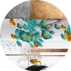 新中式麋鹿装饰画