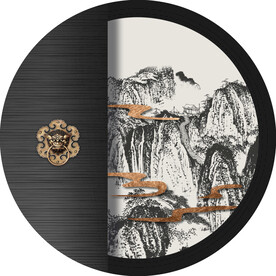 新中式线描国画装饰画