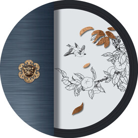 新中式线描国画装饰画