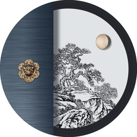 新中式线描国画装饰画