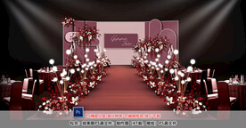 红色婚礼仪式区