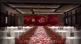 红色婚礼仪式区