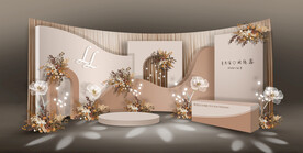 香槟色婚礼迎宾区