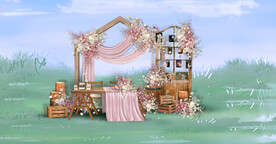 户外婚礼甜品区