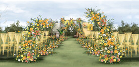 橙黄色户外仪式区