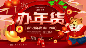 2022年货节春节年终促销展板