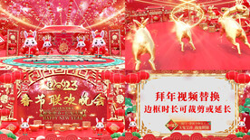 2023兔年大气开场片头带边框