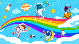 卡通星空太空人宇航员