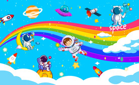 卡通太空人宇航员