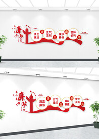 廉政党风廉政建设文化墙