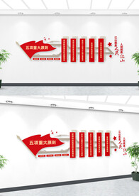 五项重大原则文化墙